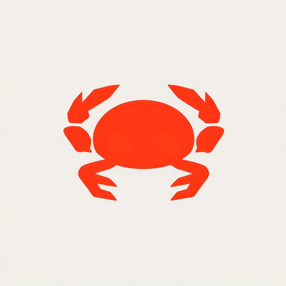 Crab icon seafood animal invertebrate.