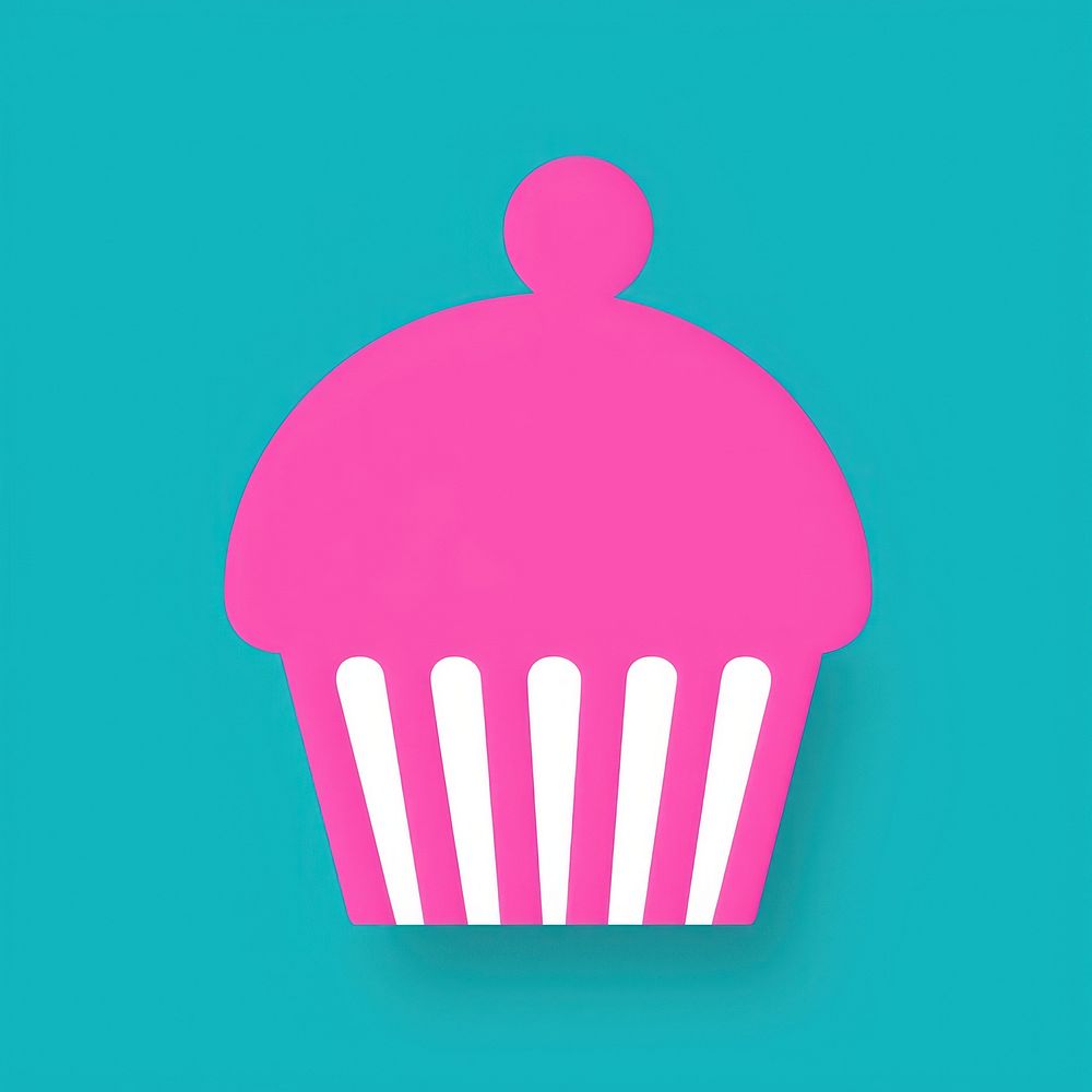 Cupcake icon dessert pink food.