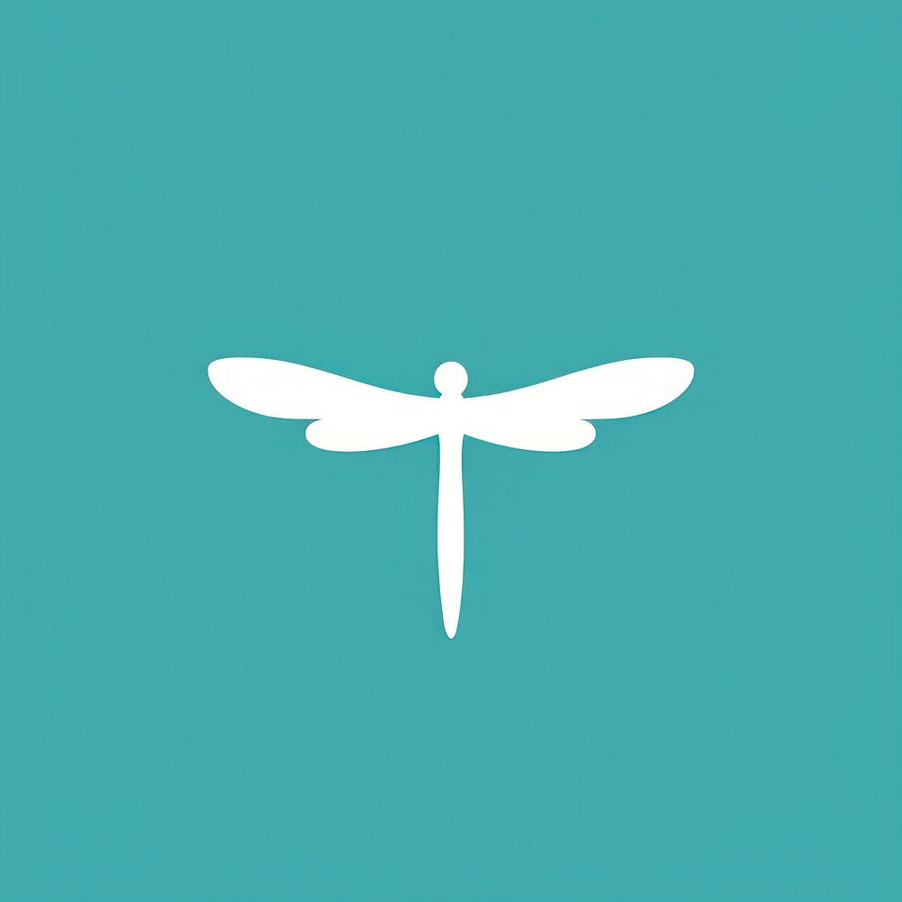 Dragonfly icon turquoise insect animal.