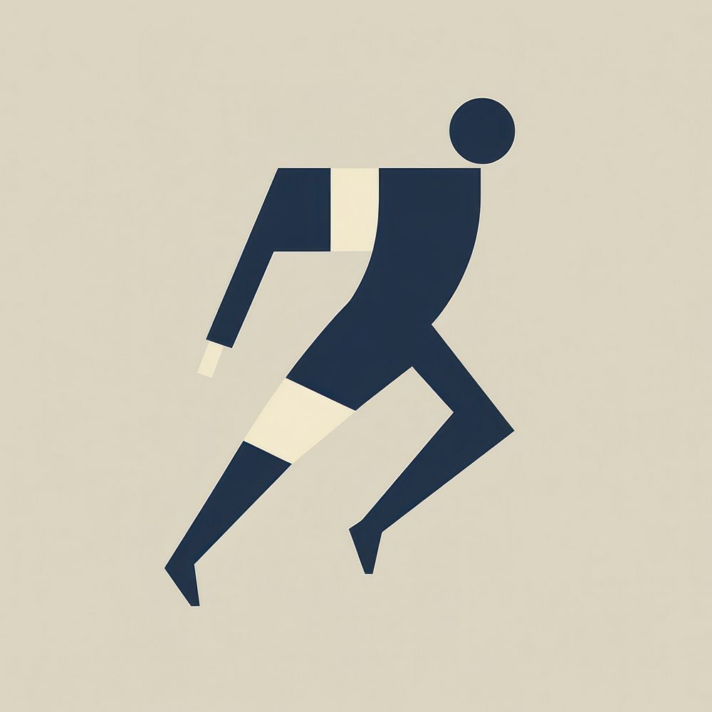 Football icon logo exercising footwear.