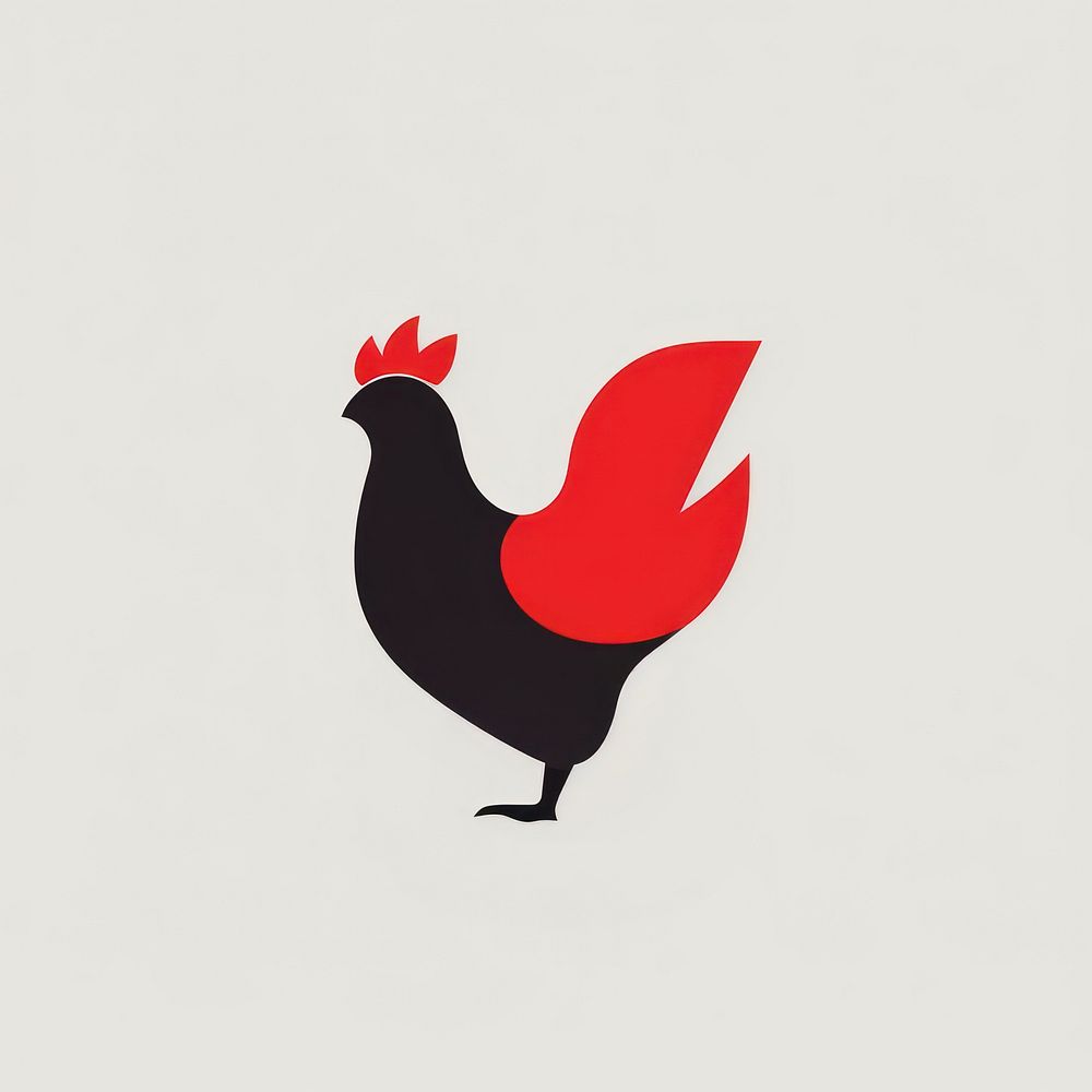 Hen icon animal bird logo.