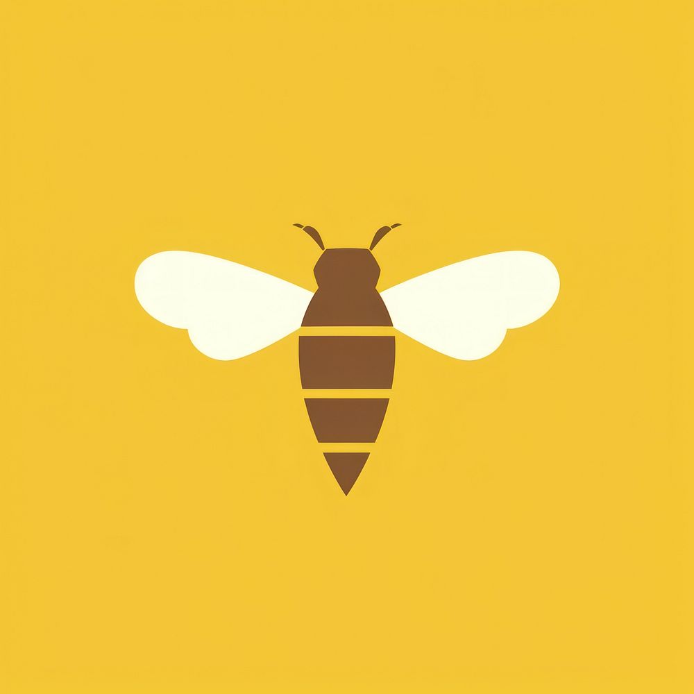 Honey bee icon animal insect invertebrate.