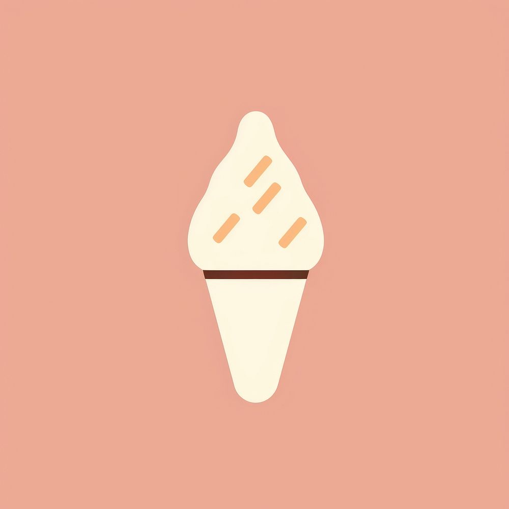 Ice cream icon dessert food cone.