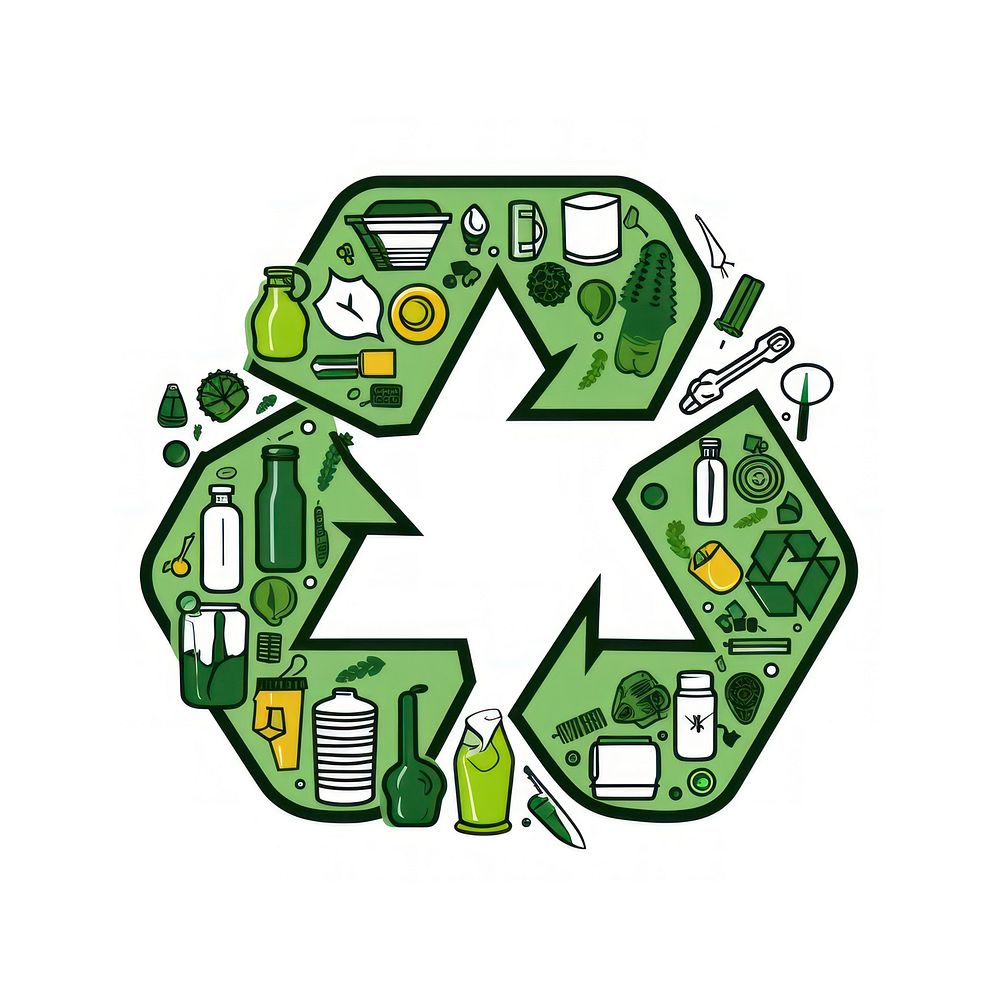 Recycle green white background container. AI generated Image by rawpixel.
