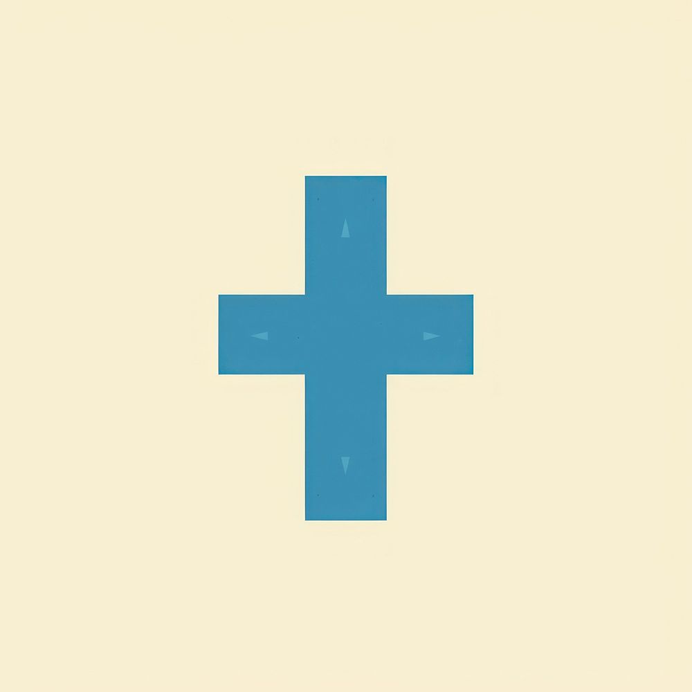 Medicine icon symbol cross blue.