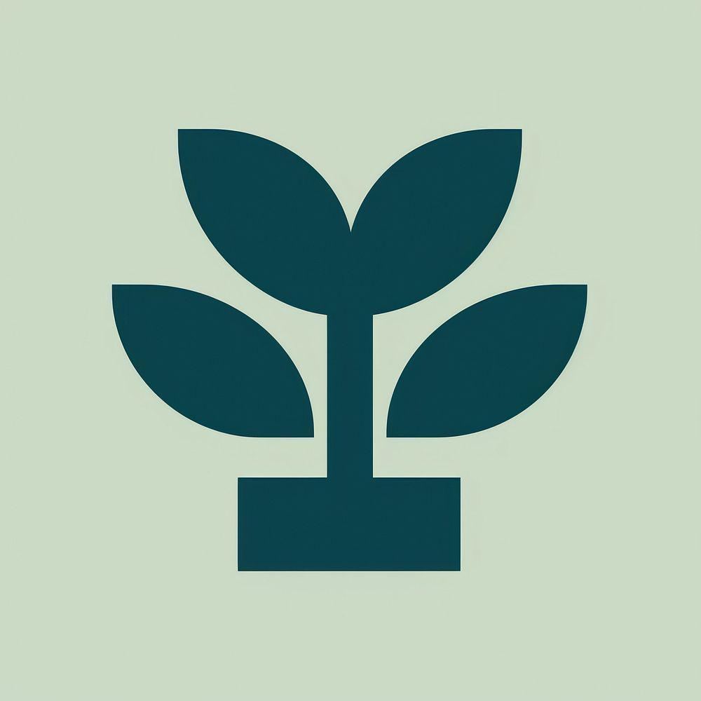 Plant icon symbol green leaf.