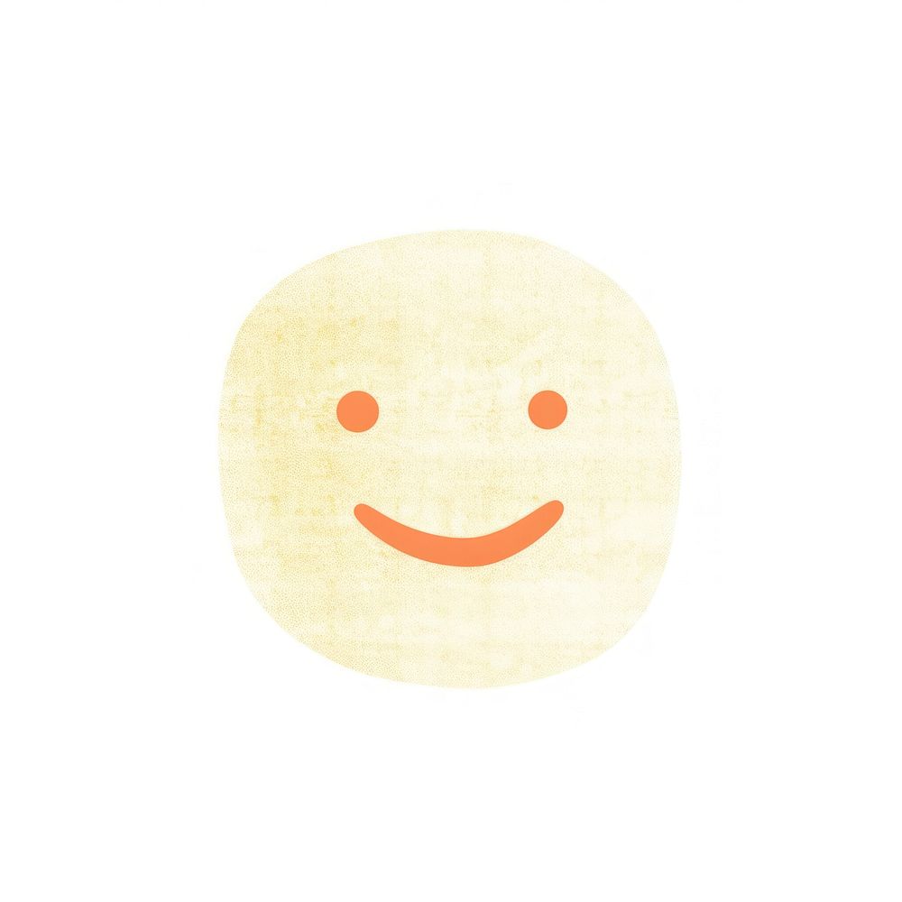 Cute emoji white background anthropomorphic happiness. AI generated Image by rawpixel.