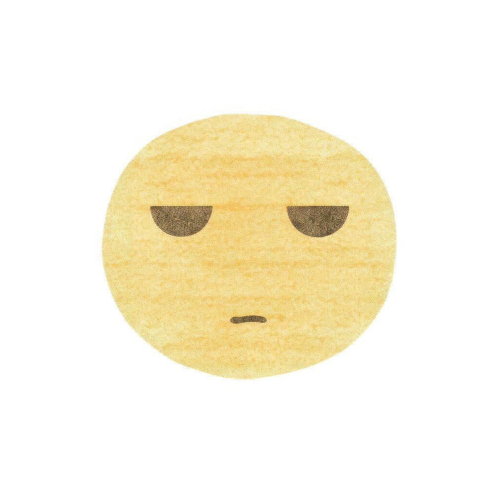 Confused emoji white background anthropomorphic creativity. AI generated Image by rawpixel.