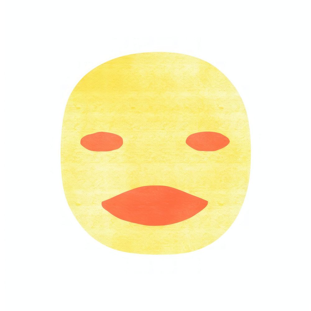 Funny face emoji white background anthropomorphic representation. AI generated Image by rawpixel.