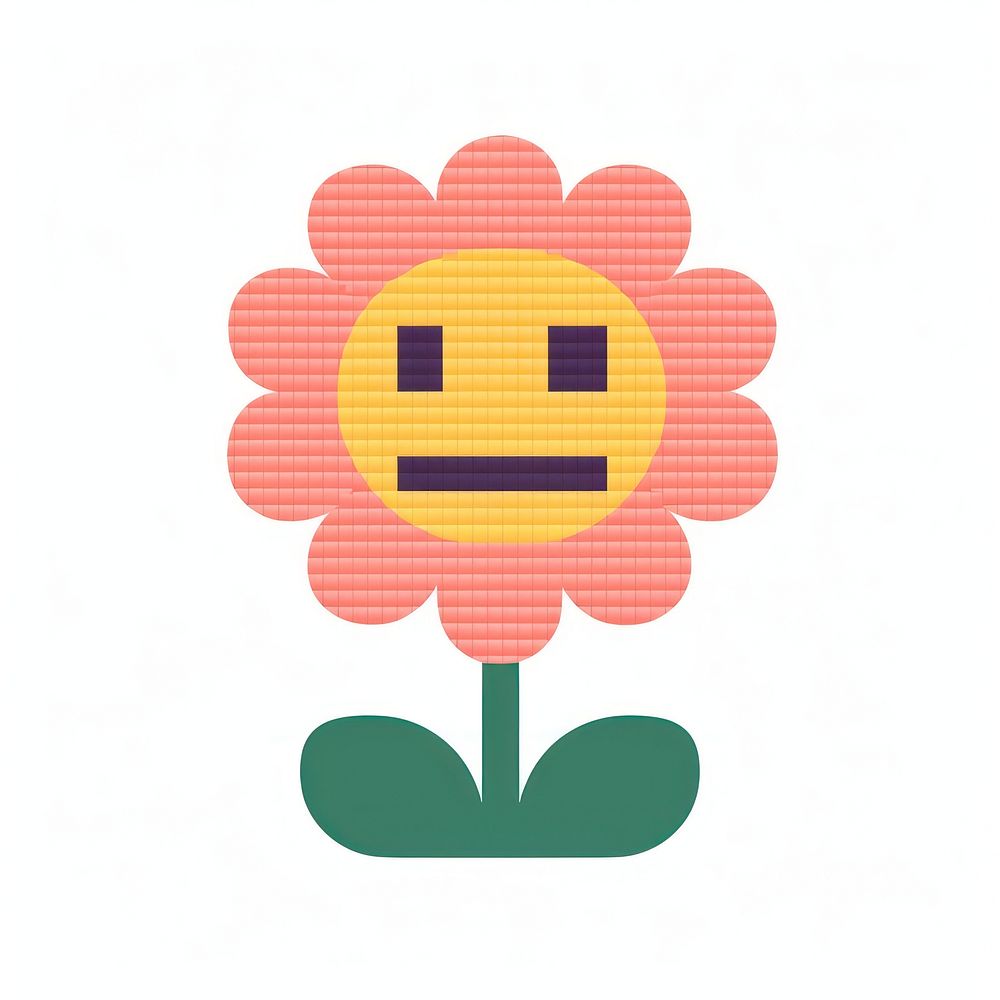 Flower emoji anthropomorphic inflorescence creativity. AI generated Image by rawpixel.