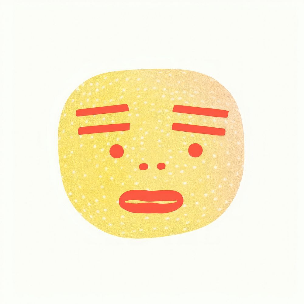 Flushed face emoji anthropomorphic representation accessories. AI generated Image by rawpixel.