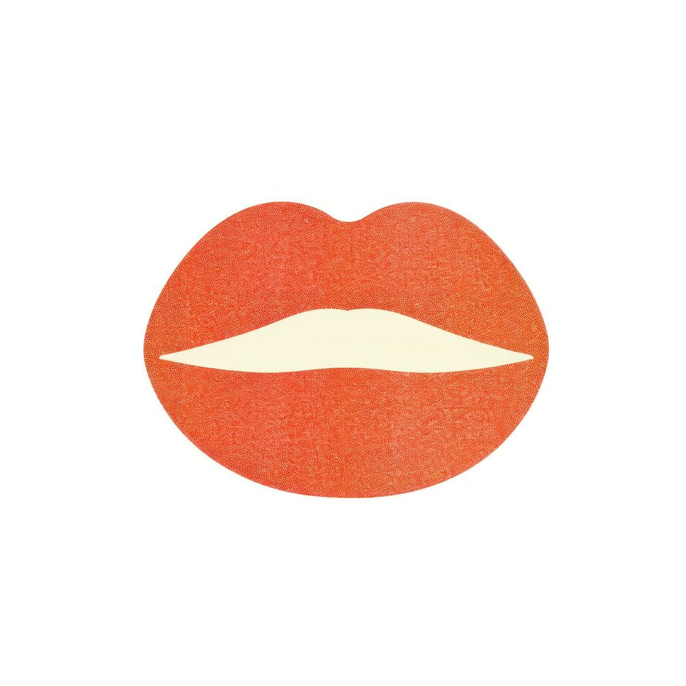 Kiss emoji lipstick white background moustache. AI generated Image by rawpixel.