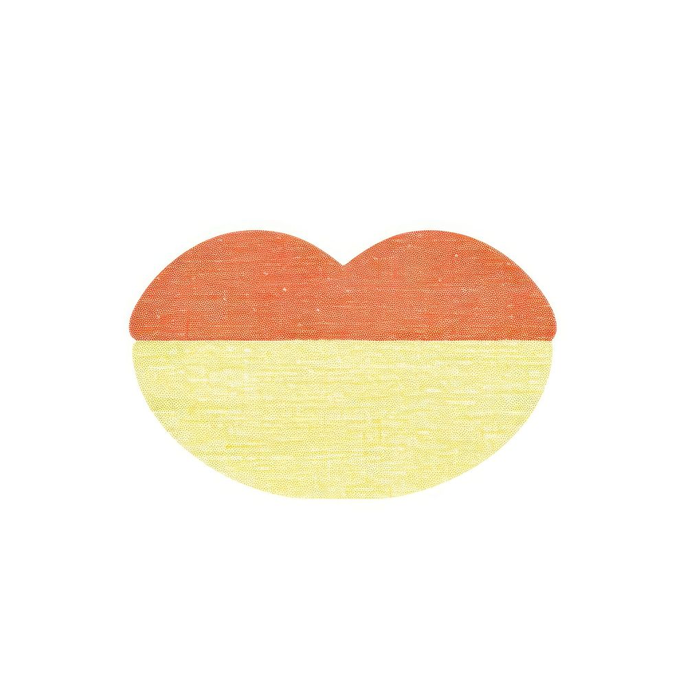 Kiss emoji white background creativity grapefruit. AI generated Image by rawpixel.