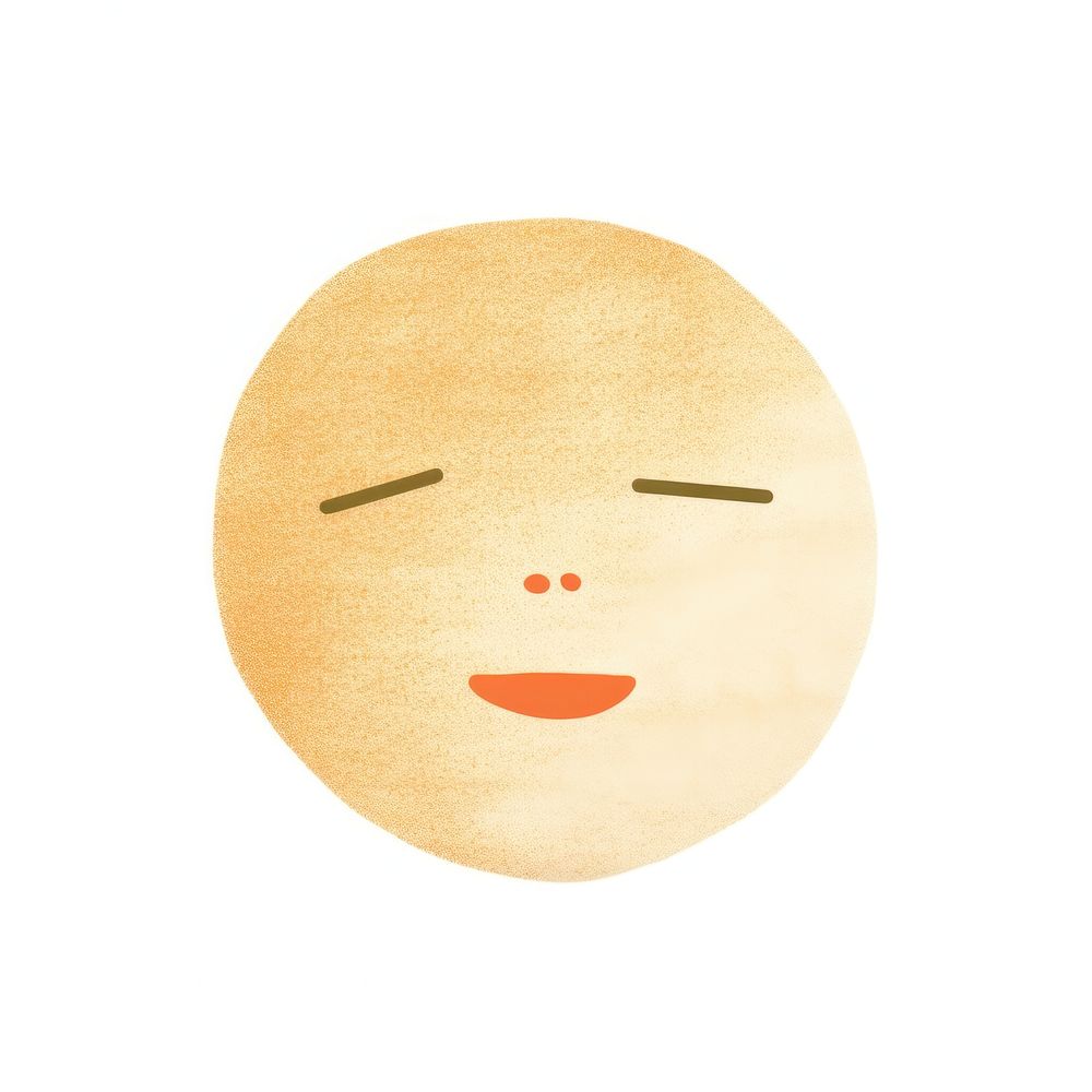 Sleepy face emoji white background anthropomorphic representation. AI generated Image by rawpixel.