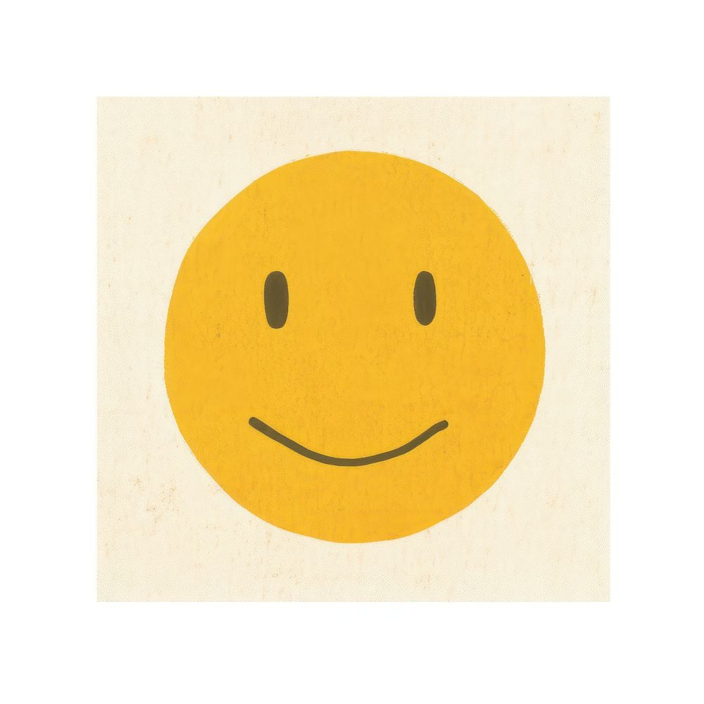 Smiley emoji white background anthropomorphic creativity. AI generated Image by rawpixel.