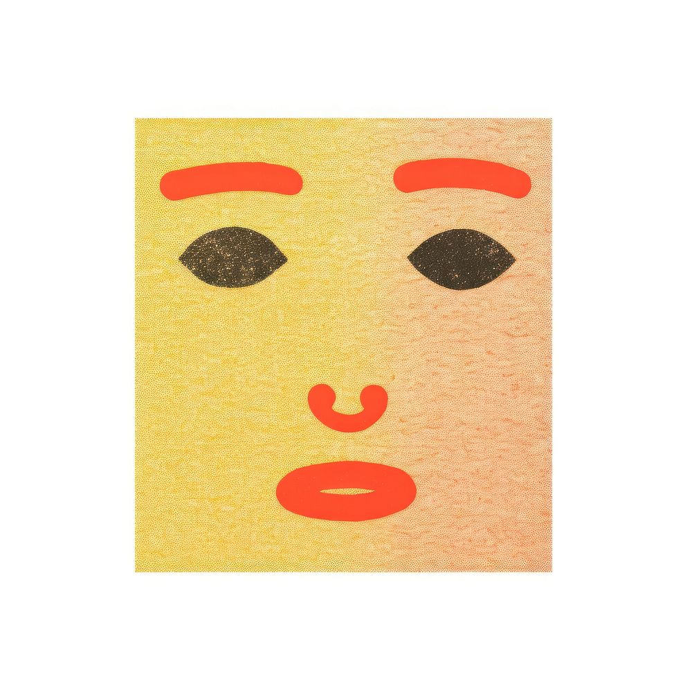 Woozy face emoji white background anthropomorphic representation. AI generated Image by rawpixel.
