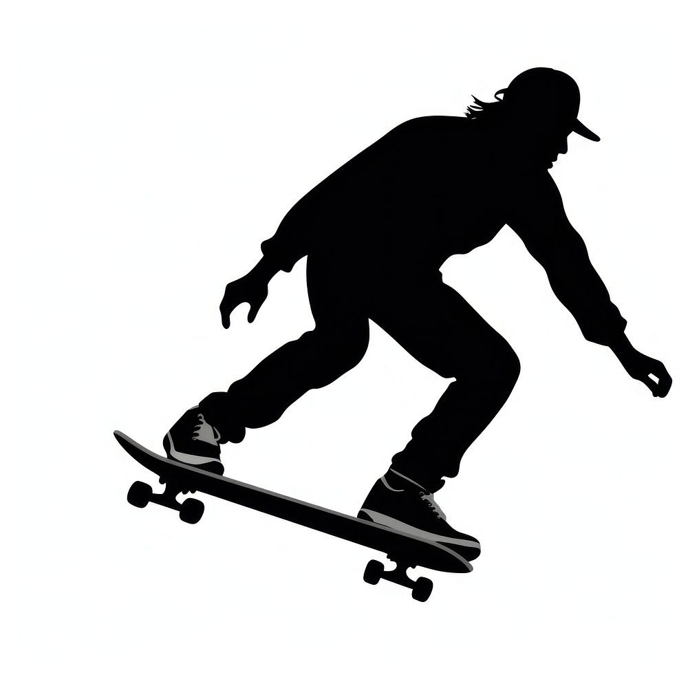 Skateboarder skateboard silhouette skateboarder.