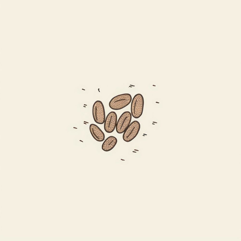 Coffee beens icon text beverage pattern.