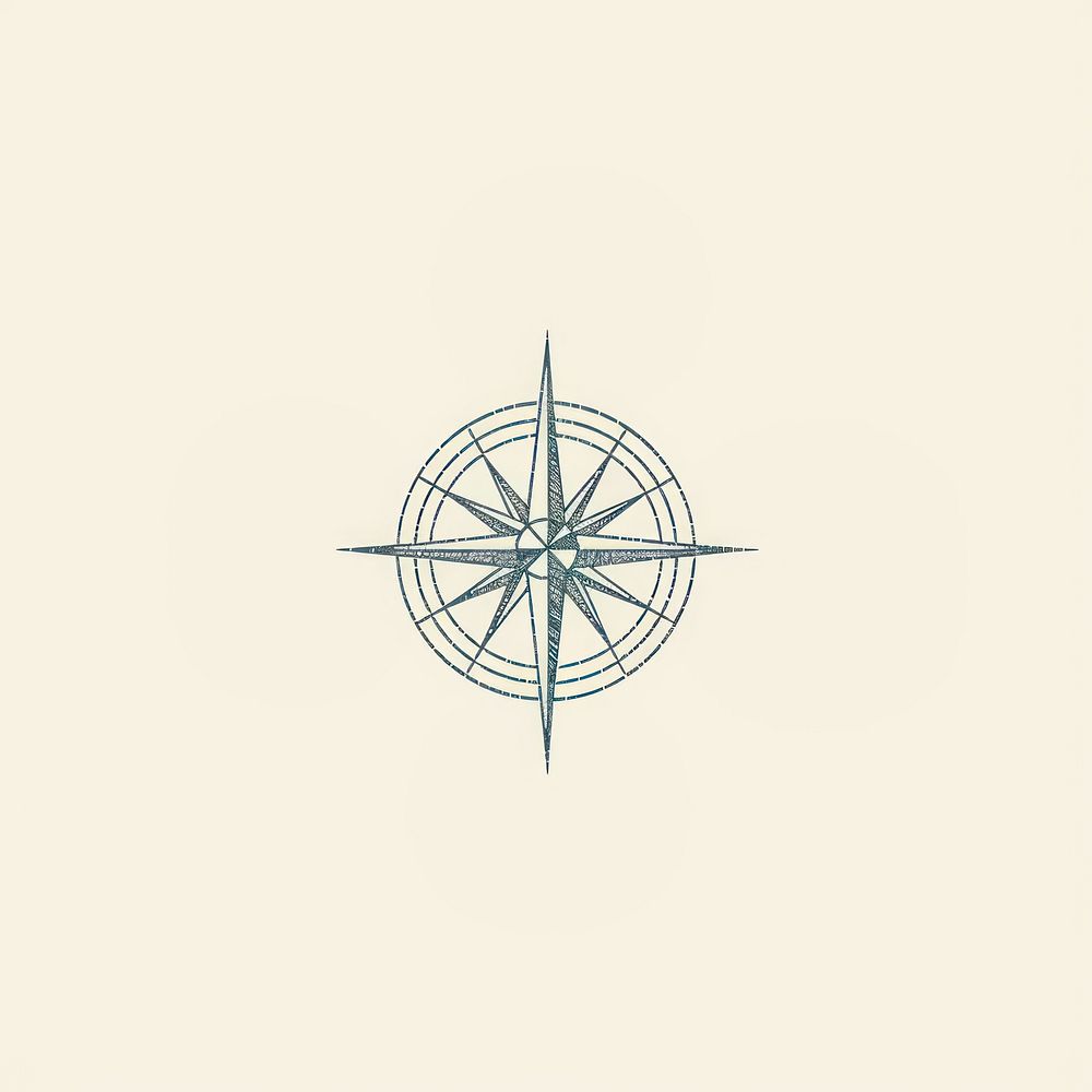 Compass icon shape pattern circle.