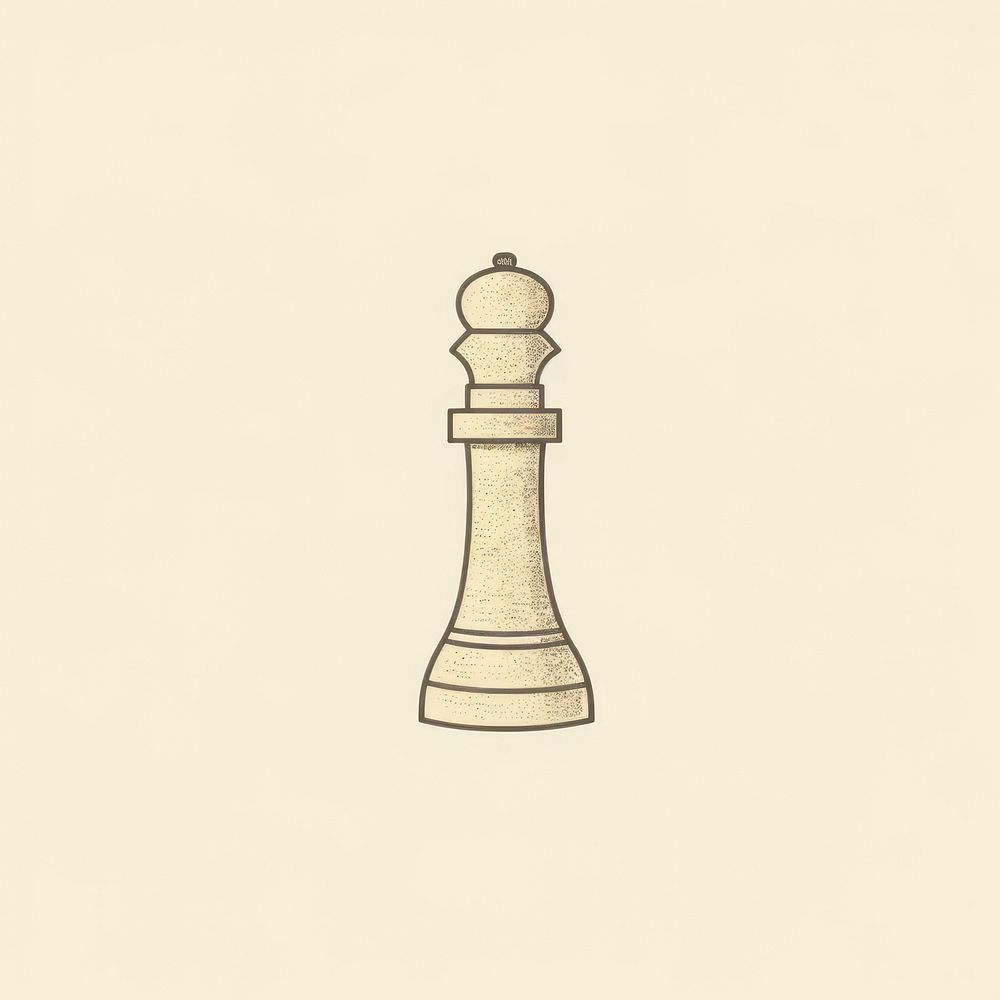 Chess piece icon drawing game intelligence.