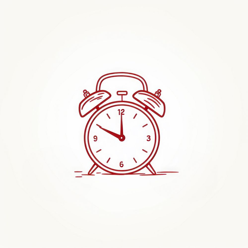 Alarm clock icon red deadline accuracy.