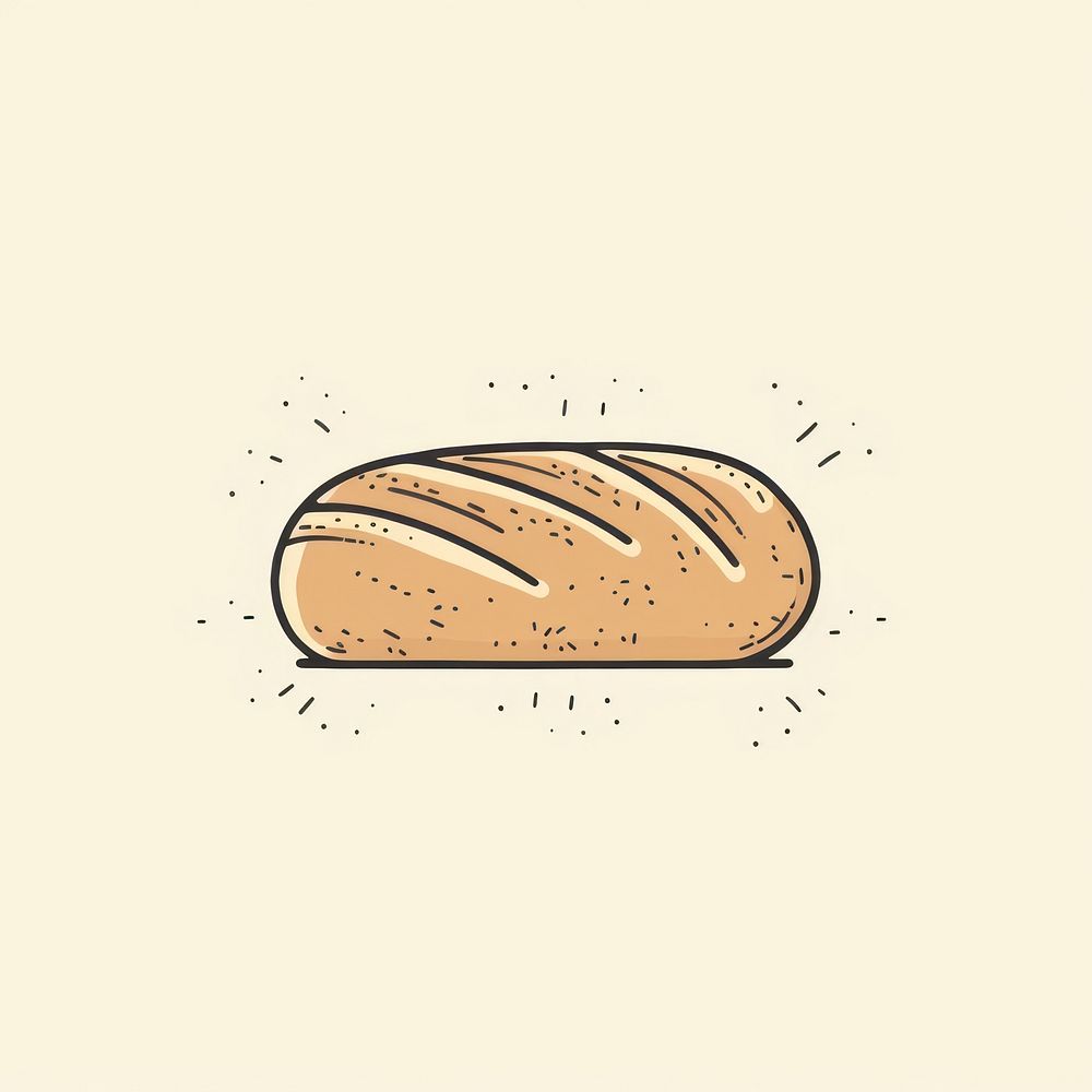 Bread icon food sourdough freshness.
