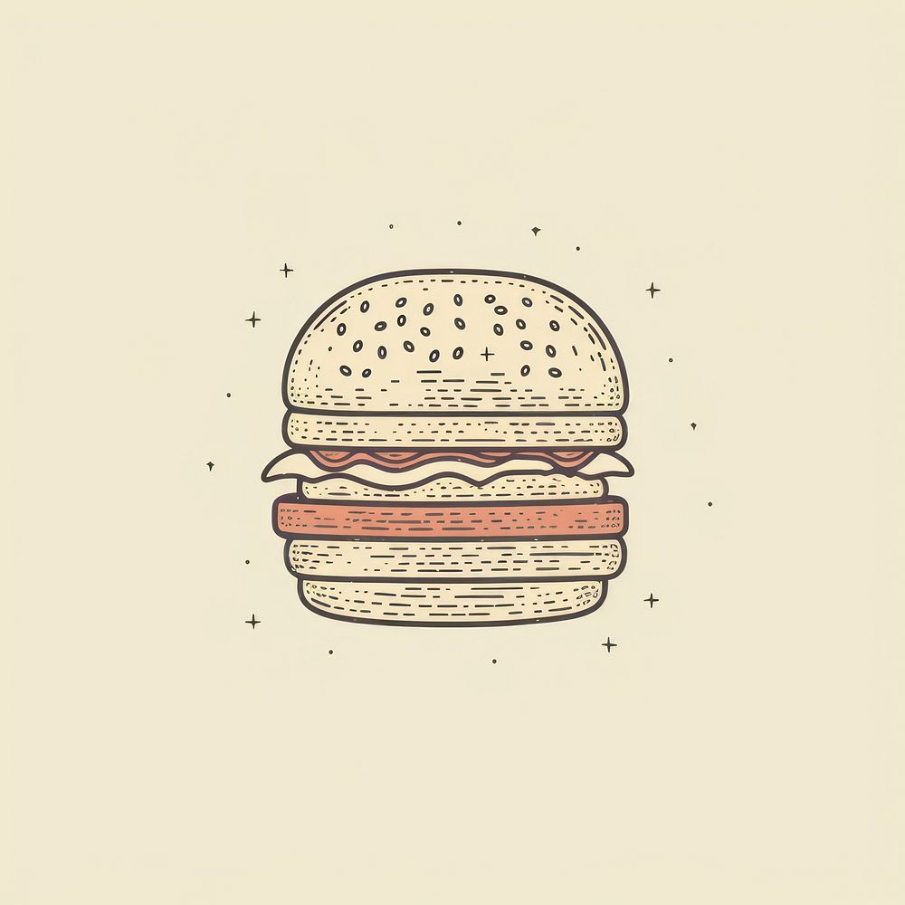 Burger icon food hamburger freshness.