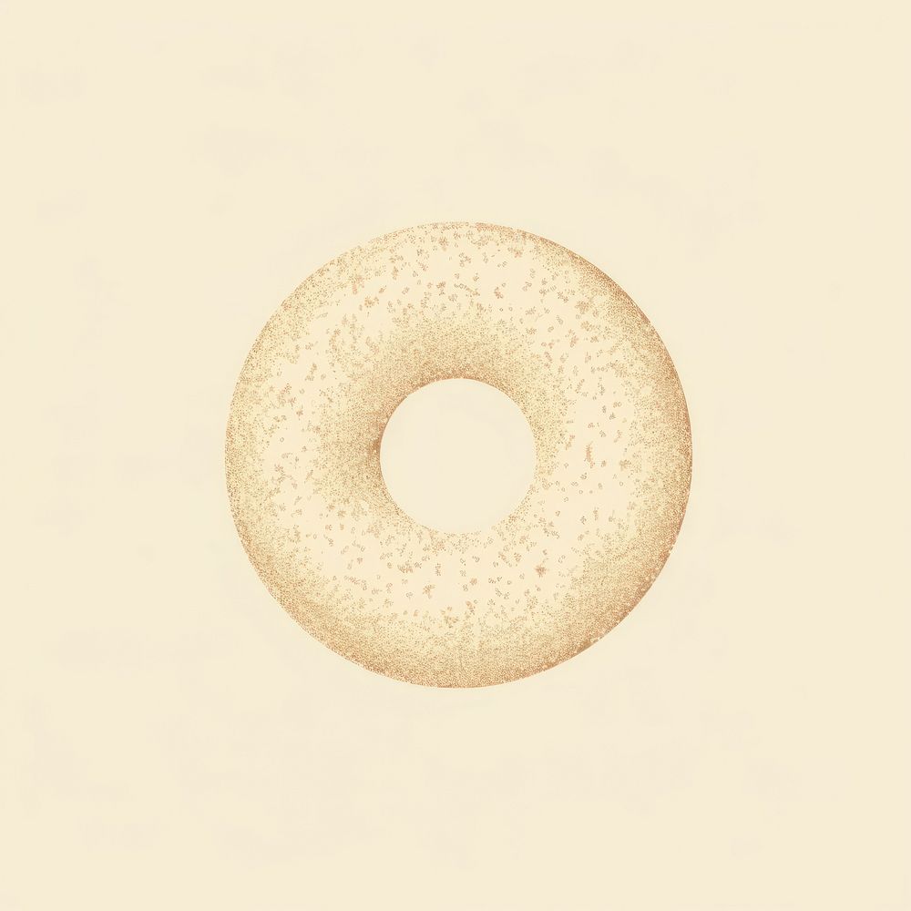 Donut icon bagel shape food.