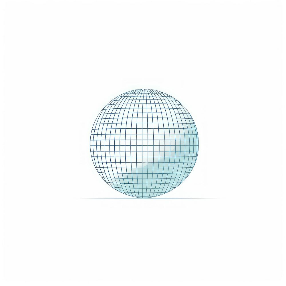 Disco ball icon drawing sphere shape.
