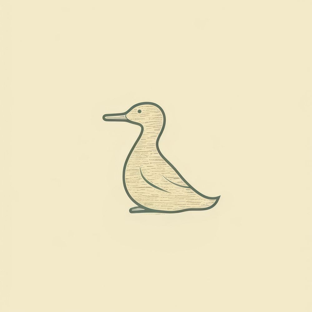 Duck icon drawing animal bird.