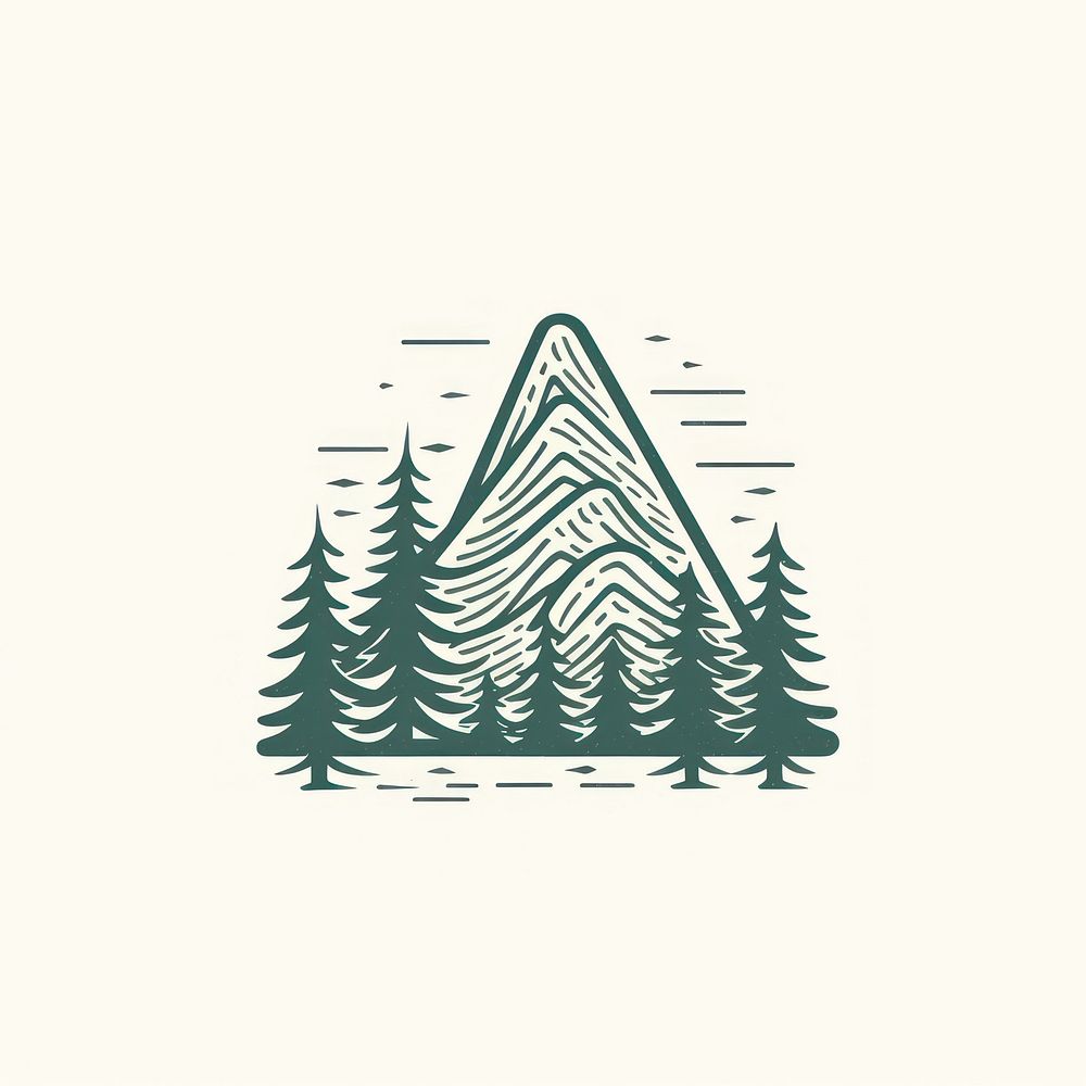 Forest icon drawing plant shape.