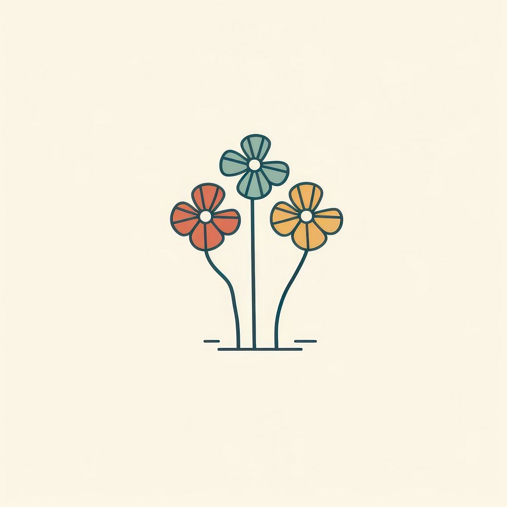 Flowers icon drawing pattern sketch.