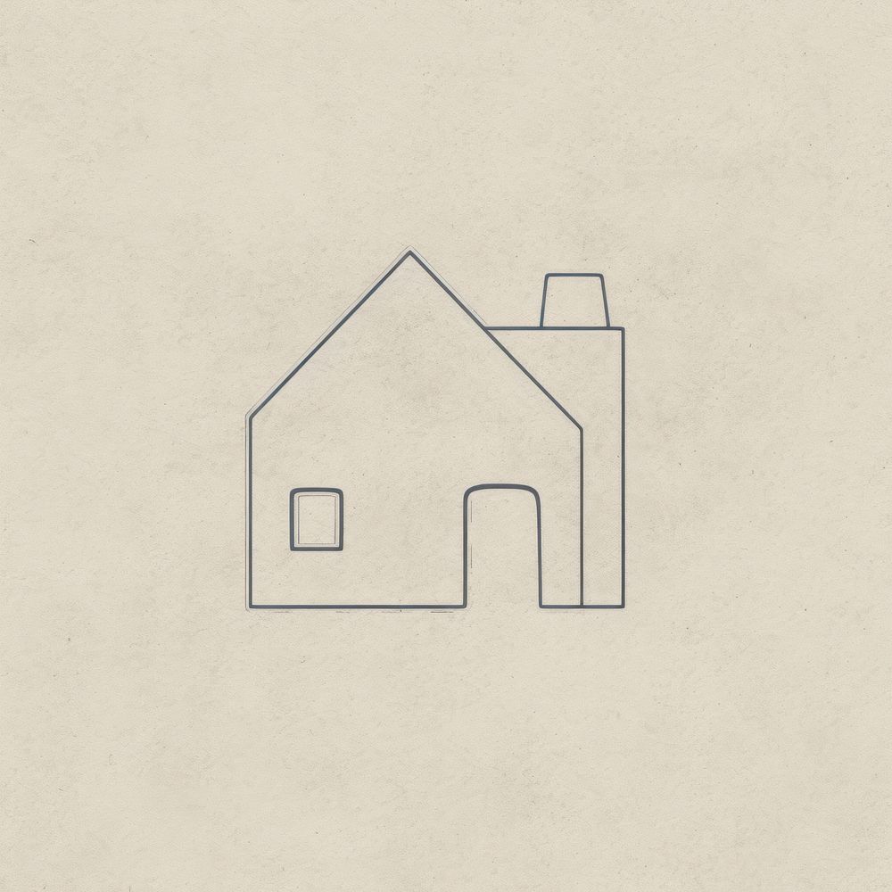 House icon drawing shape white.