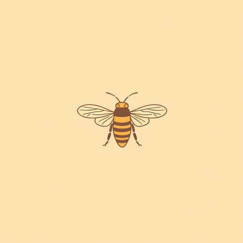 Honey bee icon insect animal invertebrate.