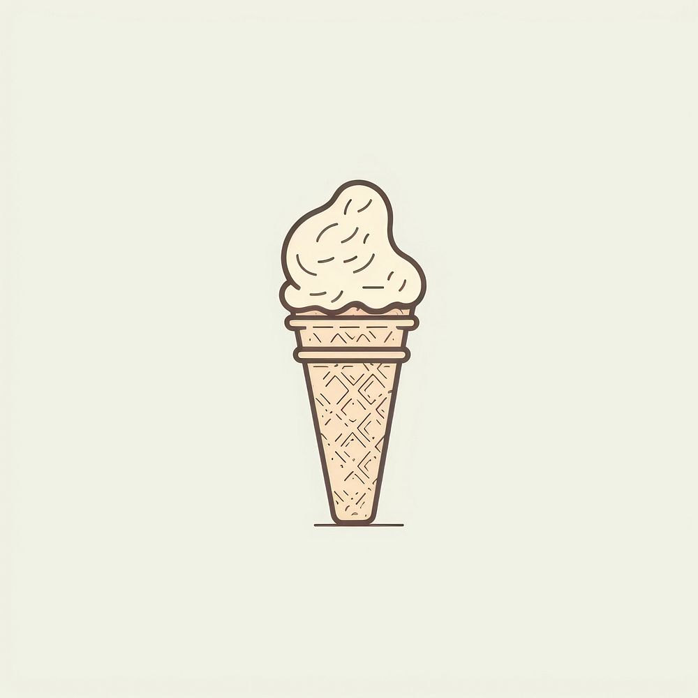 Ice cream icon dessert food vanilla.