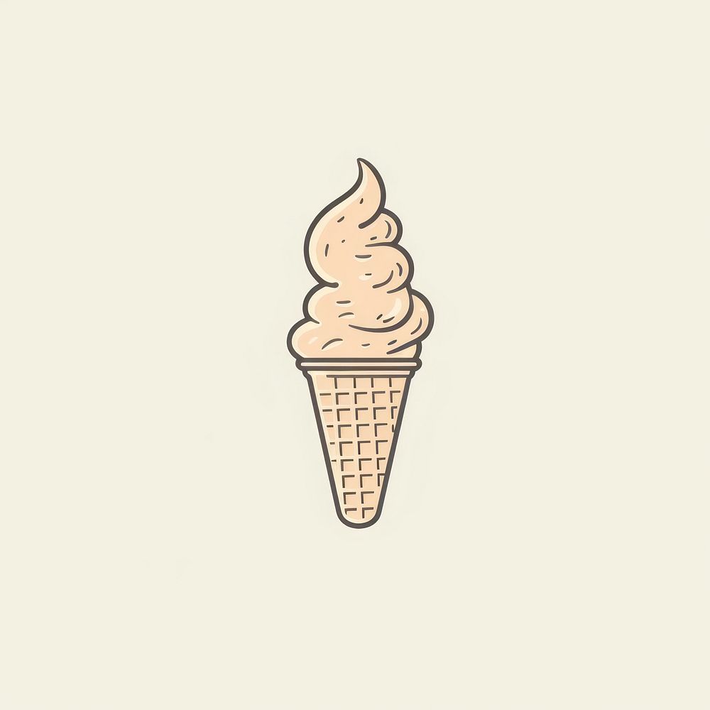 Ice cream icon dessert drawing food.