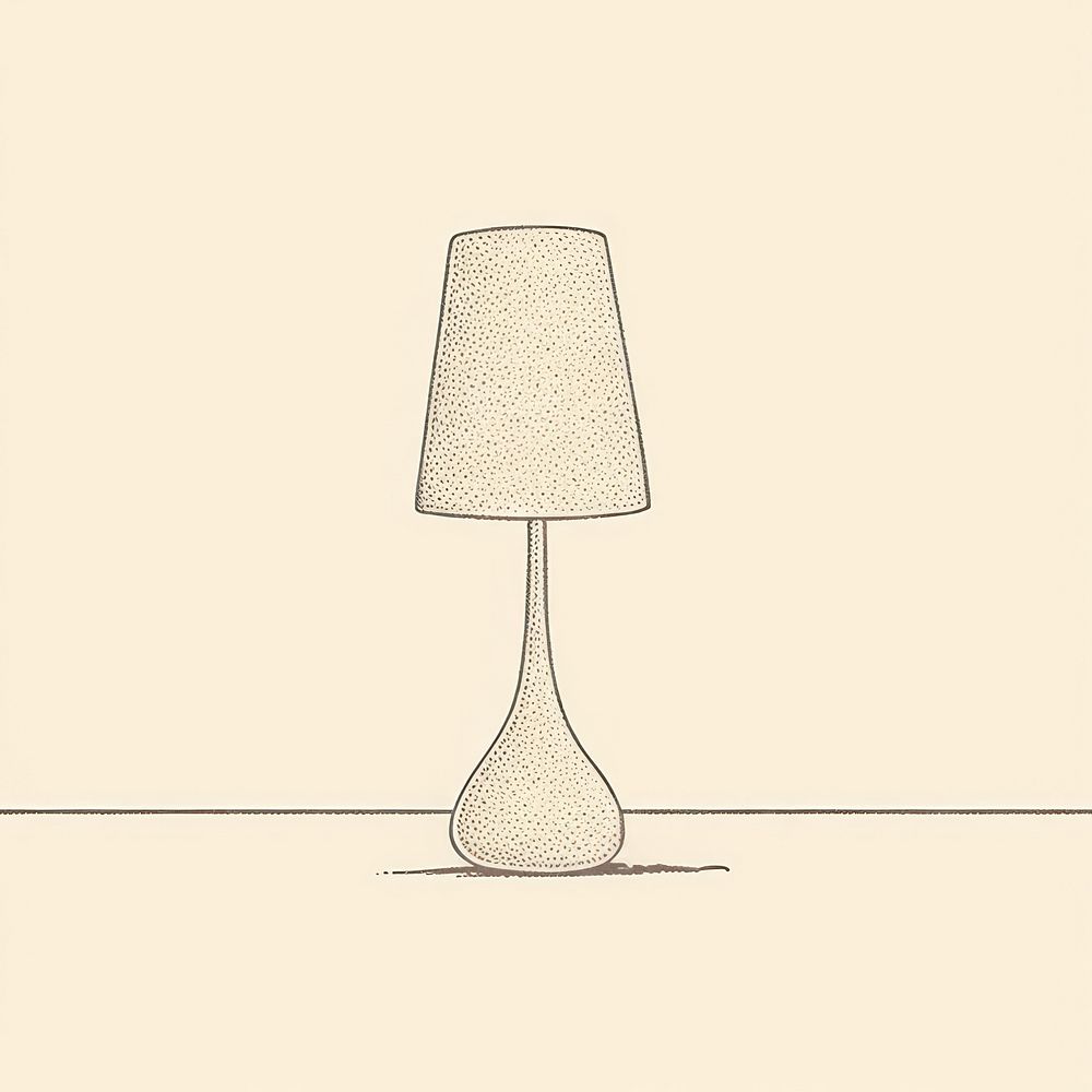 Lamp icon lampshade drawing electricity.