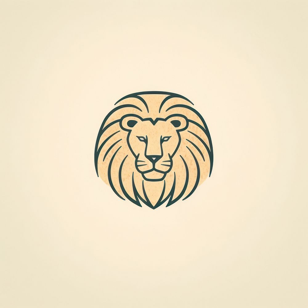 Lion icon animal mammal logo.
