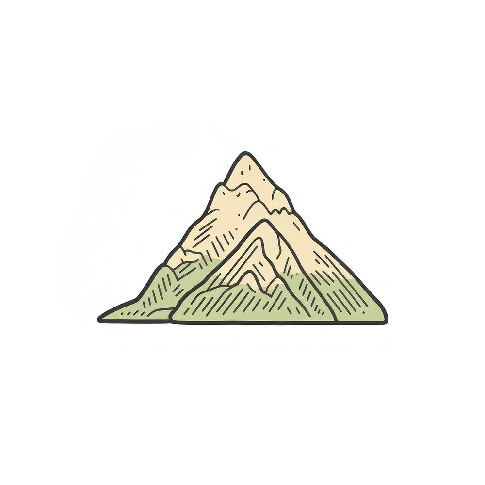 Mountain icon outdoors drawing nature.