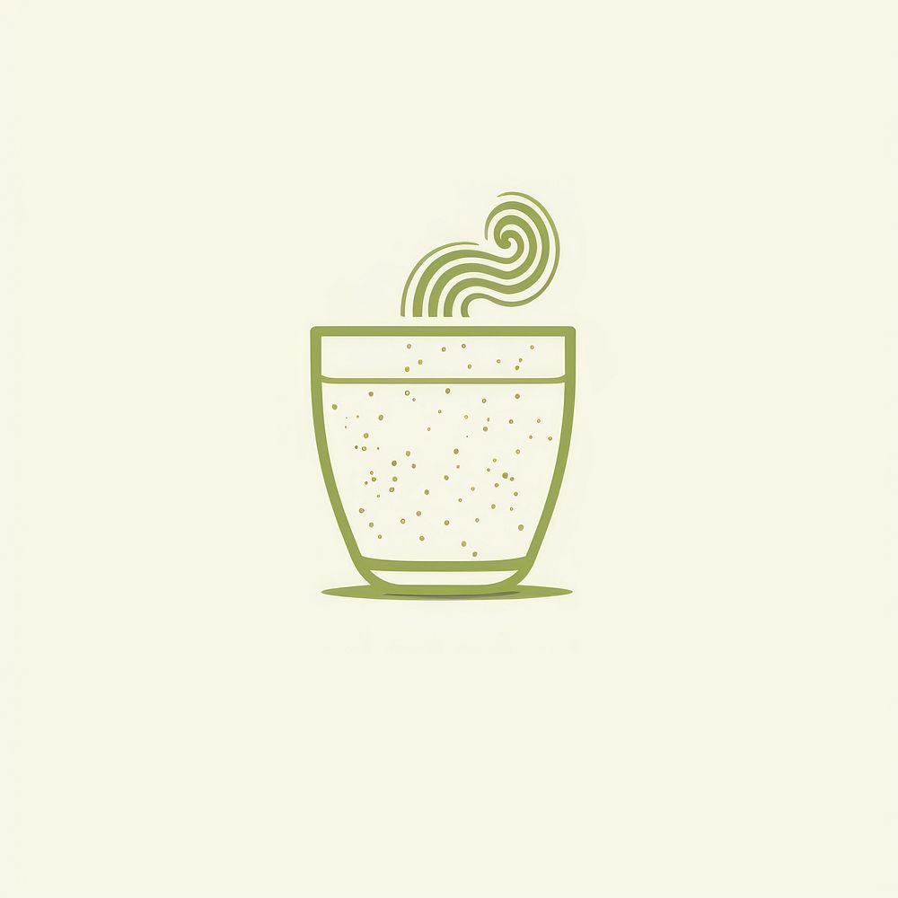 Matcha tea cup icon drink refreshment beverage.