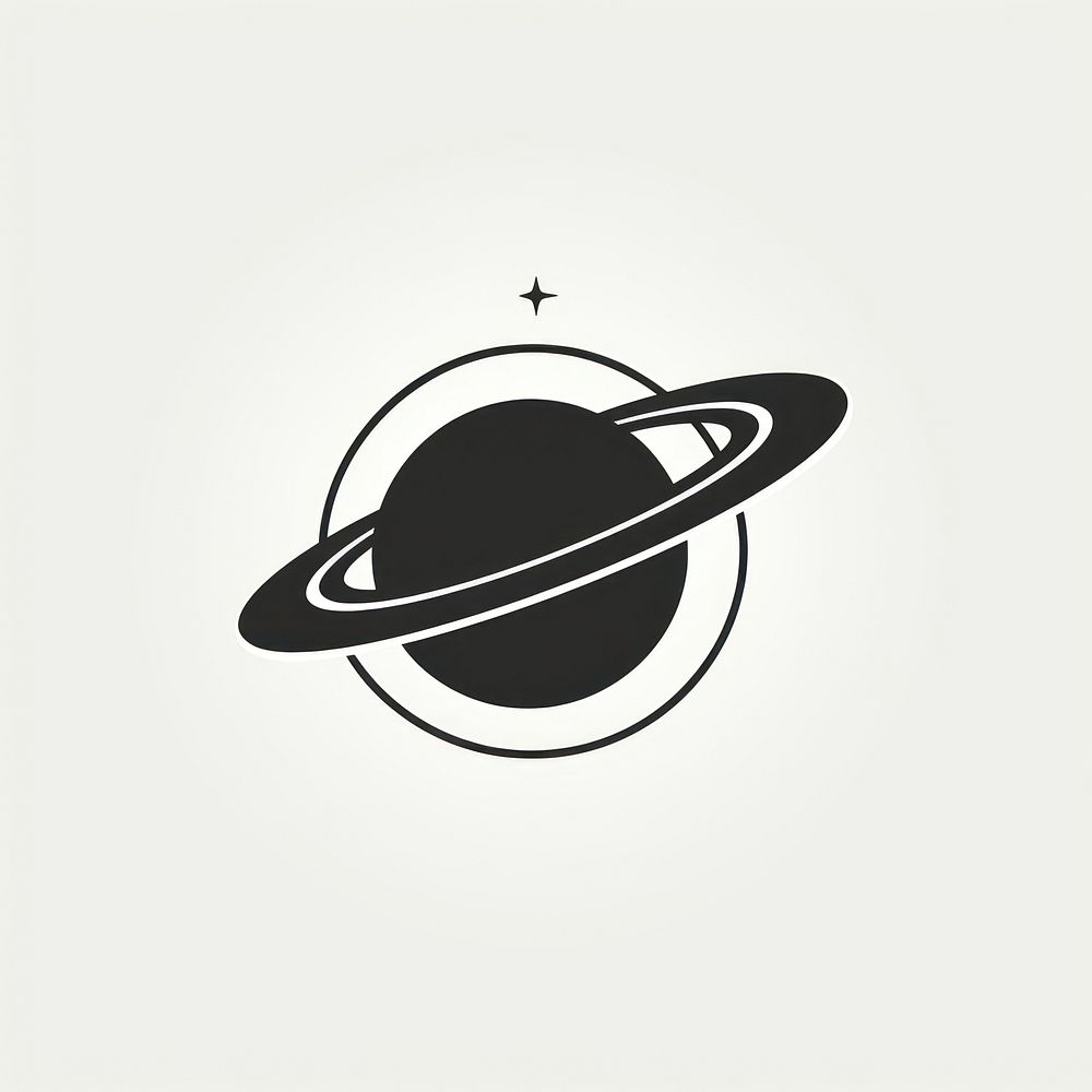 Saturn icon astronomy shape space.