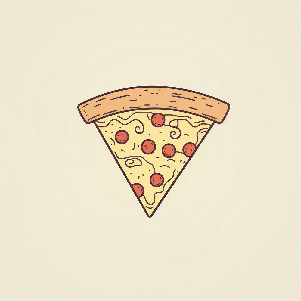 Pizza icon shape pepperoni freshness.