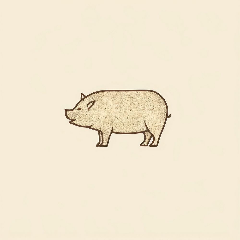 Pig icon drawing mammal animal.