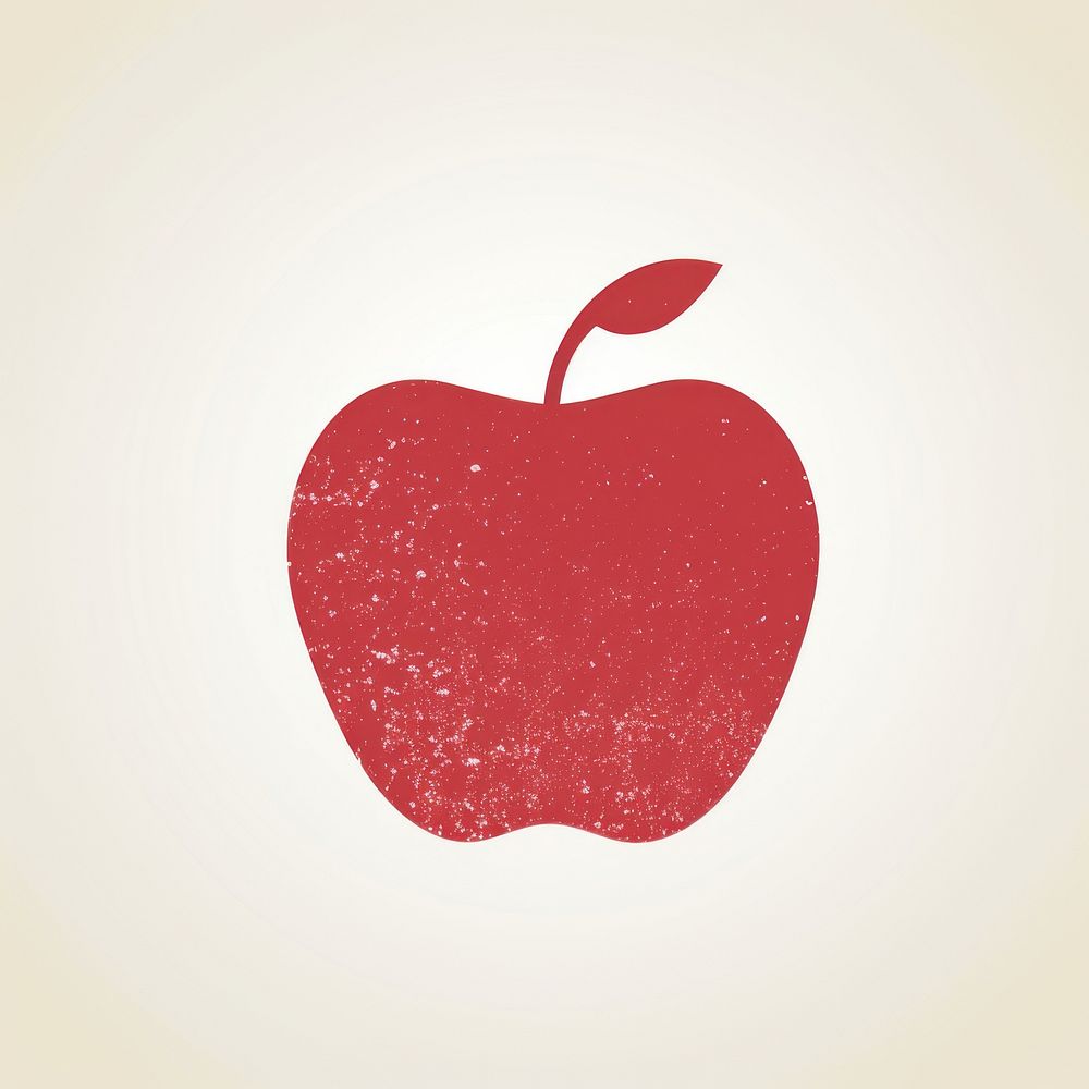 Red apple icon fruit food freshness.