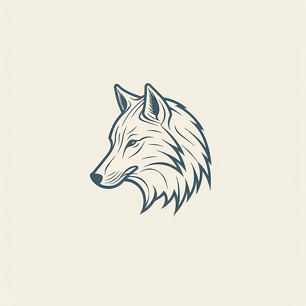 Wolf icon drawing animal mammal.