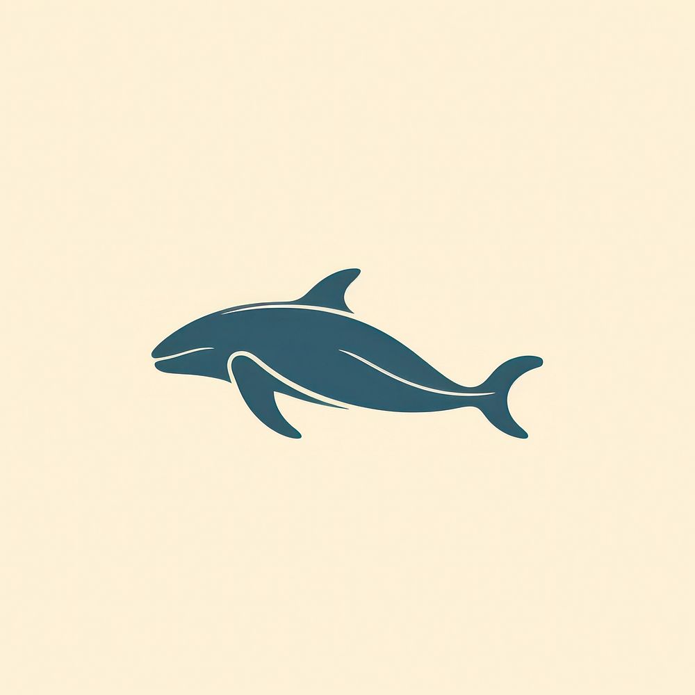 Whale icon dolphin animal mammal.