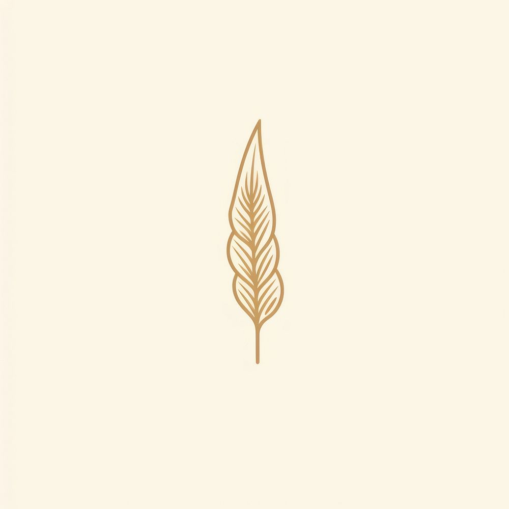 Wheat icon drawing leaf creativity.