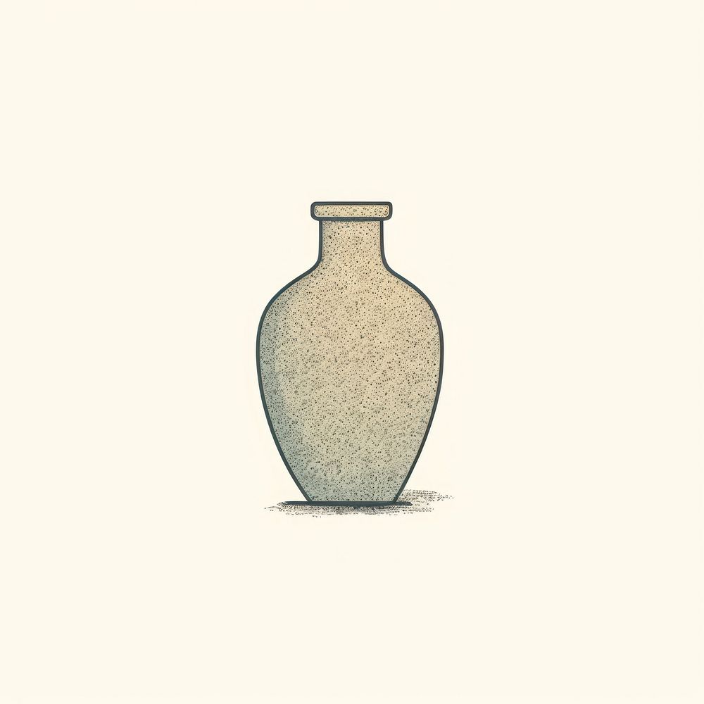 Vase icon porcelain pottery drawing.