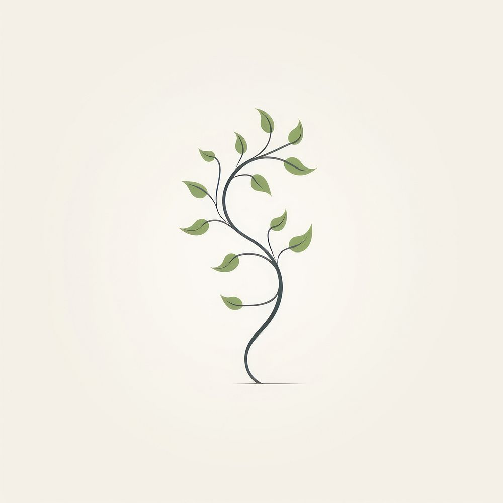 Vine icon pattern drawing plant.