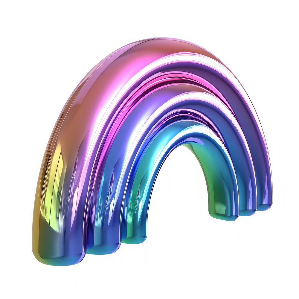 Rainbow icon iridescent purple white background appliance.